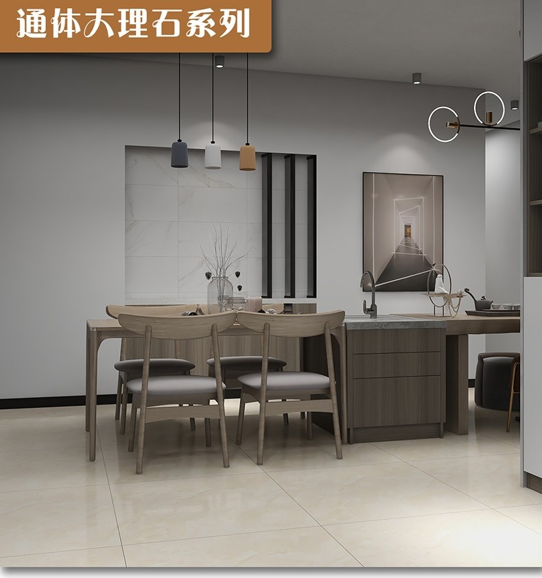 Square Marble Light Luxury Glazed Luxurious Polished Tiles