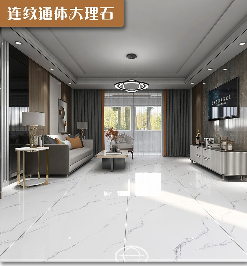 Square Marble Light Luxury Glazed Luxurious Polished Tiles
